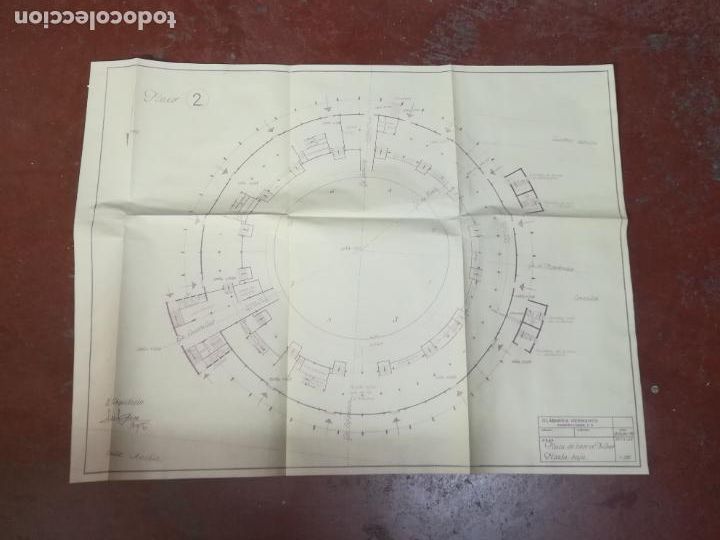 Tauromaquia: COPIA PLANO. OLABARRIA HNOS. PLAZA DE TOROS EN BILBAO. PLANTA BAJA. VER