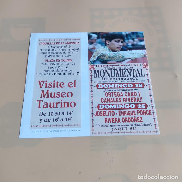 Tauromaquia: BARCELONA 1997.ORTEGA CANO.EMILIO MU&Ntilde;OZ.JOSELITO.ENRIQUE PONCE.RIVERA ORDO&Ntilde;EZ.CANALES RIVERA.