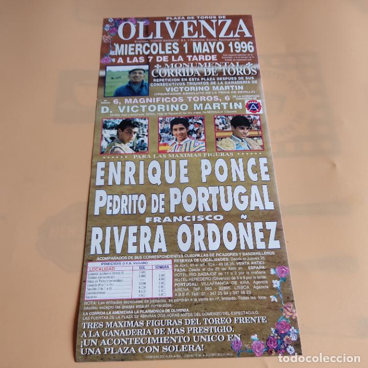 Tauromaquia: OLIVENZA 1996.ENRIQUE PONCE.PEDRITO DE PORTUGAL.RIVERA ORDO&Ntilde;EZ.TOROS DE D.VICTORINO MARTIN.