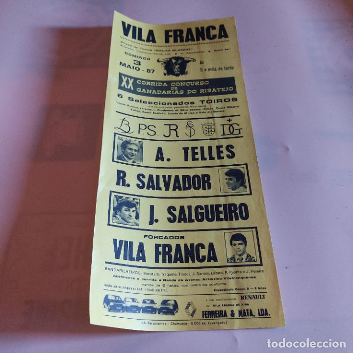 Tauromaquia: VILA FRANCA 1987.A.TELLES.R.SALVADOR.J.SALGUERO.TOROS DE LOPES BRANCO.PRUDENCIO DA SILVA.