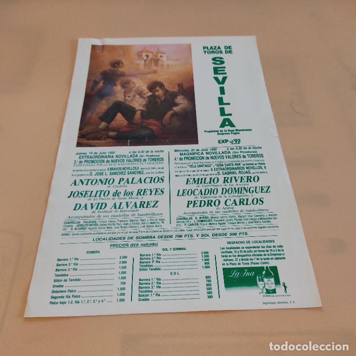 Tauromaquia: SEVILLA 1990. ANTONIO PALACIOS.JOSELITO DE LOS REYES.DAVID ALVAREZ.EMILIO RIVERO.PEDRO CARLOS.