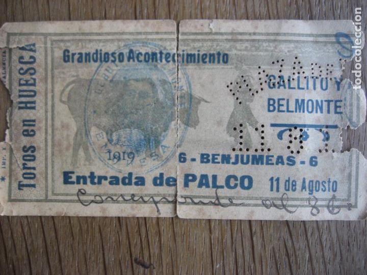 Tauromaquia: Huesca. 1919. Entrada de toros, Gallito y Belmonte. Ver fotos