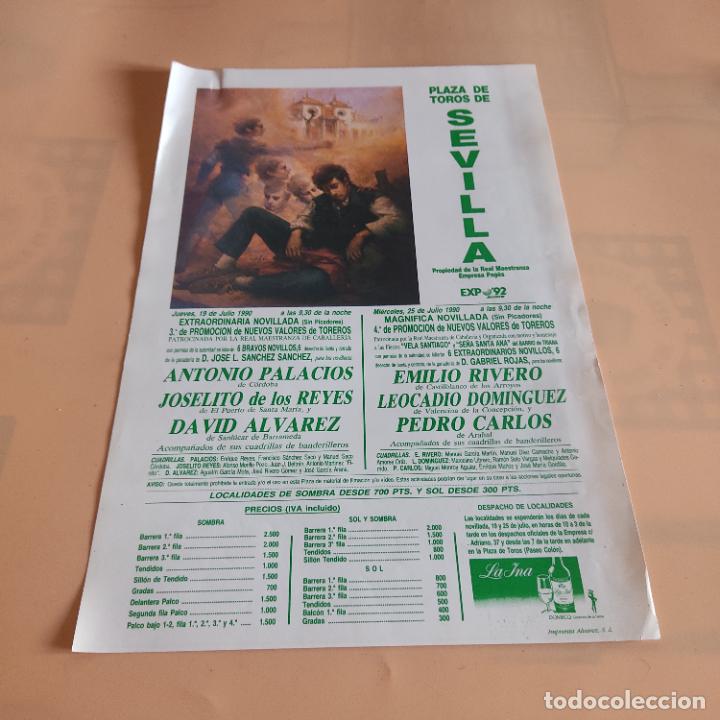 Tauromaquia: SEVILLA 1990.EMILIO RIVERO.LEOCADIO DOMINGUEZ.PEDRO CARLOS.ANTONIO PALACIOS.JOSELITO DE LOS REYES.