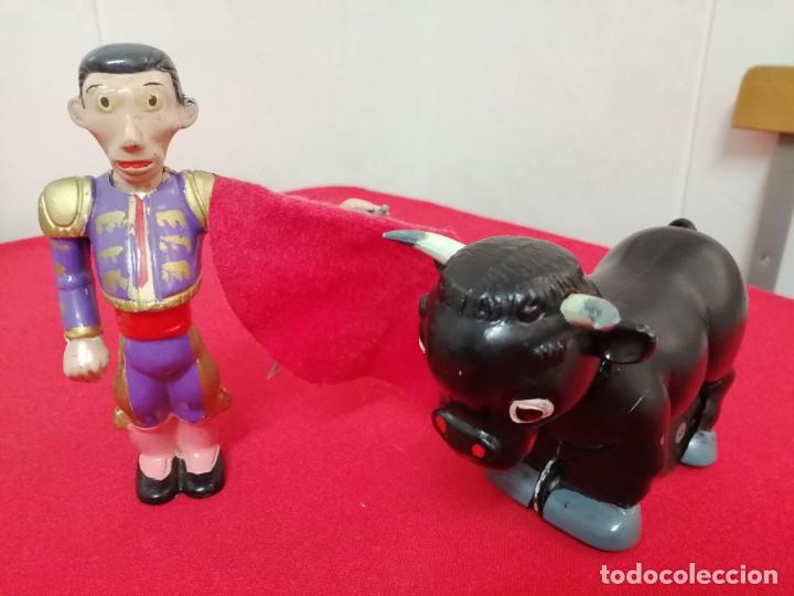 Borde Invertir Médico toro y torero de juguete de sanchis años 50 - Compra venta en todocoleccion