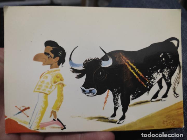 Tauromaquia: DAVILA ILUSTRACION ED ARTE SA POSTAL TAURINA MIGUEL BAEZ LITRI ALGO SOBADA