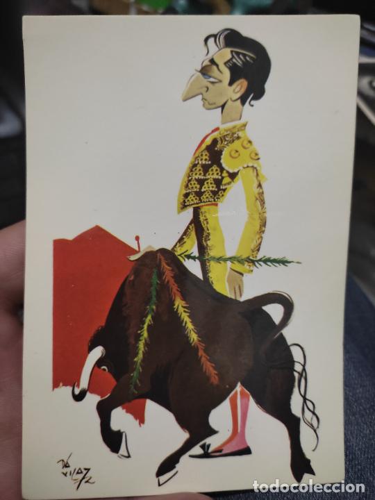 Tauromaquia: DAVILA ILUSTRACION ED ARTE SA POSTAL TAURINA ALGO SOBADA MANOLETE MANUEL RODRIGUEZ