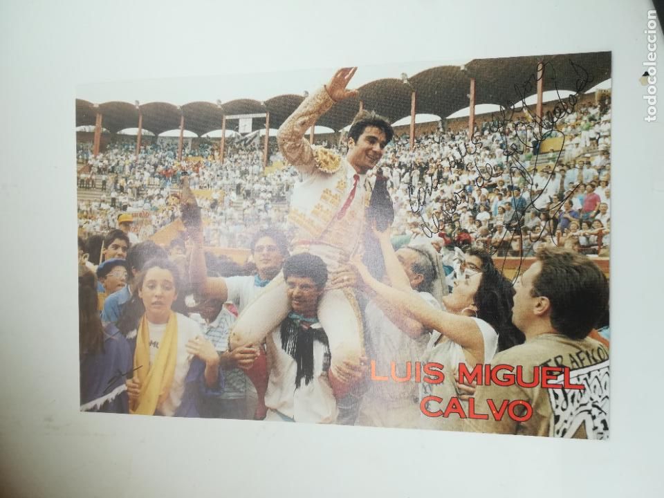 Tauromaquia: LAMINA IMAGEN. TORERO. LUIS MIGUEL CALVO. 20 X 13 CM