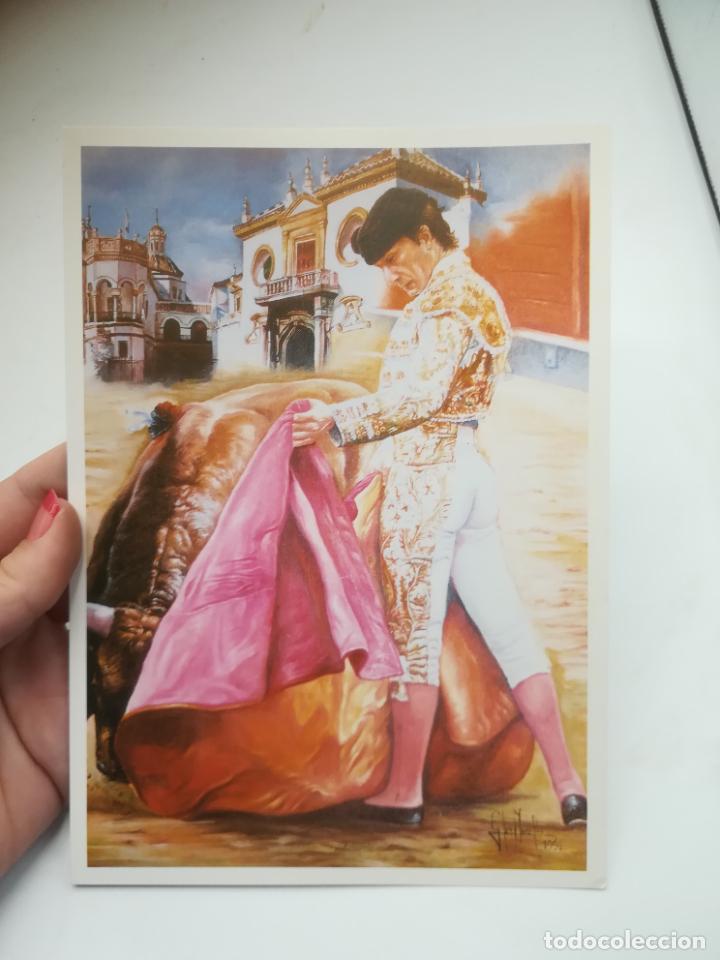 Stierkampf: LAMINA IMAGEN. TORERO. JULIO APARICIO. 14 X 20 CM. PUBLICIDAD AL DORSO