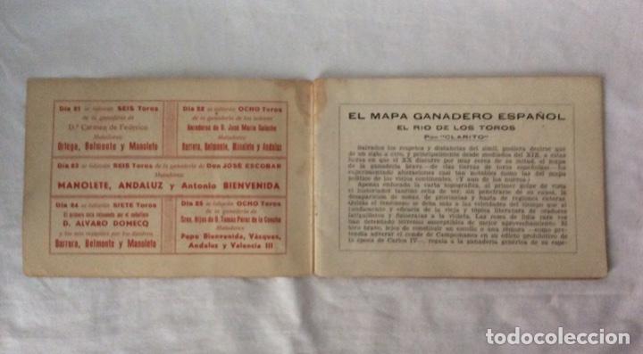 Tauromaquia: PROGRAMA TOROS. FERIA JULIO 1944 VALENCIA. MANOLETE, BARRERA, BELMONTE. MAPA GANADERO ESPA&Ntilde;OL.