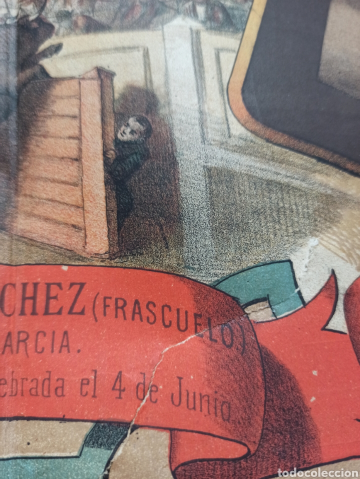 Tauromaquia: CARTEL DE LA REVISTA LA LIDIA CON LITOGRAFÍA DOBLE EN COLOR, TEMPORADA DE 1882. - Foto 7 - 312187583