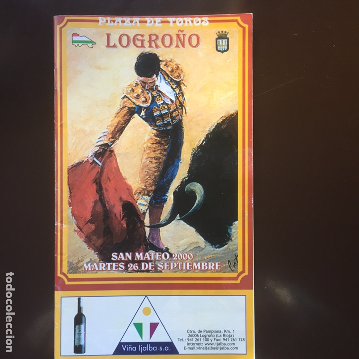 Tauromaquia: PLAZA DE TOROS DE LOGRO&Ntilde;O .SAN MATEO 2000. PROGRAMA DE MANO - Foto 1