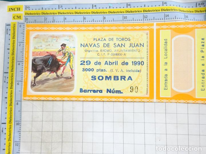 Bullfighting: ENTRADA TICKET TAUROMAQUIA. CORRIDA DE TOROS. NAVAS DE SAN JUAN, JAEN. 29 ABRIL 1990. 30