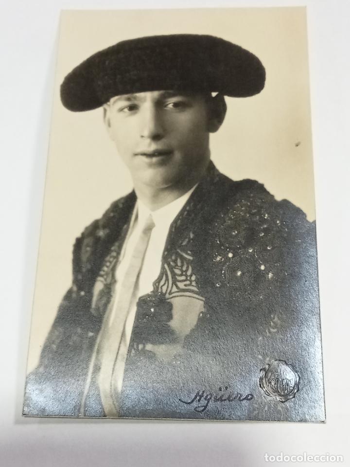 Bullfighting: TARJETA POSTAL. IMAGEN DE TORERO. AG&Uuml;ERO. FOTO RODERO