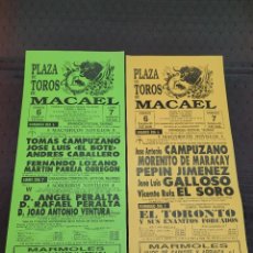 Tauromaquia: CARTELES PLAZA DE TOROS DE MACAEL ALMERIA NOVILLADA. Lote 323691183