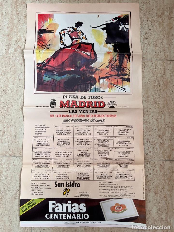 Tauromaquia: CARTEL. PLAZA DE TOROS DE MADRID. LAS VENTAS. 1989. EL BONI. RAFAEL DE LA VI&Ntilde;A. EL JOSELITO. POSADA