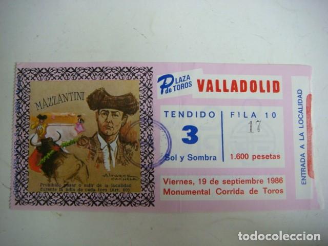 Tauromachie: ENTRADA DE PLAZA DE TOROS VALLADOLID-VIERNES-19 -DE SEPTIEMBRE-1986,CAJ-N&ordm;-29