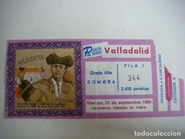 Stierkampf: ENTRADA DE PLAZA DE TOROS VALLADOLID-VIERNES -21 -DE SEPTIEMBRE-1990,CAJ-N&ordm;-29