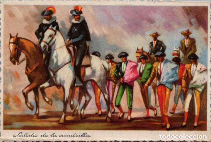 Tauromachie: Salida de la Cuadrilla -Giralt Lev&iacute;n-Ed CyZ n&ordm; 823-138x90mm-Sello Manuel Gil-Cer&aacute;mica-Onda-Castell&oacute;n