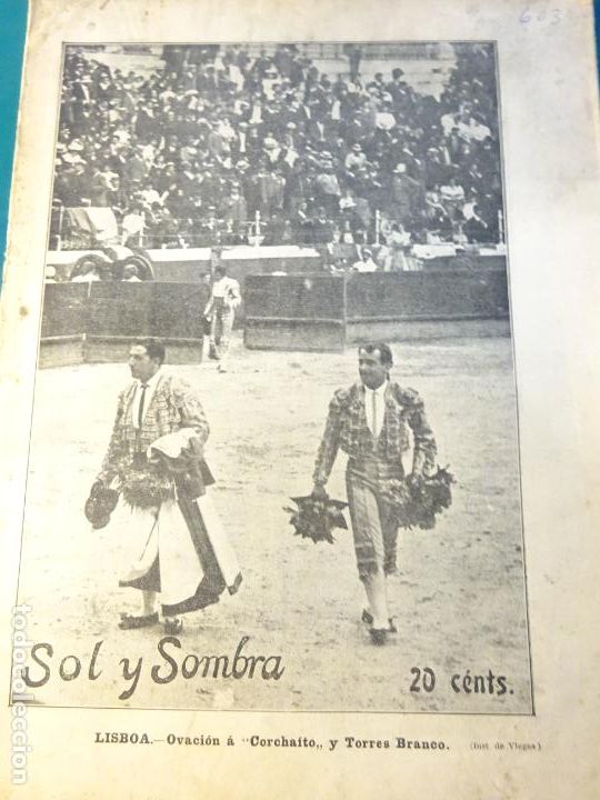 Bullfighting: SEMANARIO TAURINO ILUSTRADO SOL Y SOMBRA 603 9 ENERO 1908. TOROS M&Eacute;XICO SEVILLA M&Aacute;LAGA VALLADOLID