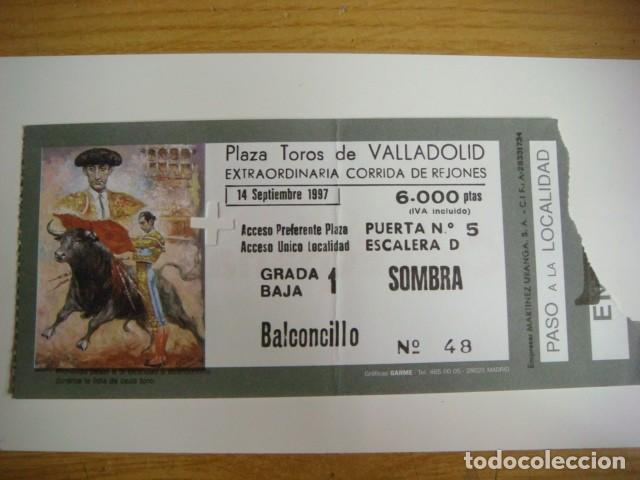 Tauromaquia: ENTRADA DE PLAZA DE TOROS VALLADOLID-14-DE-SEPTIEMBRE-1997,CAJ-N&ordm;-29