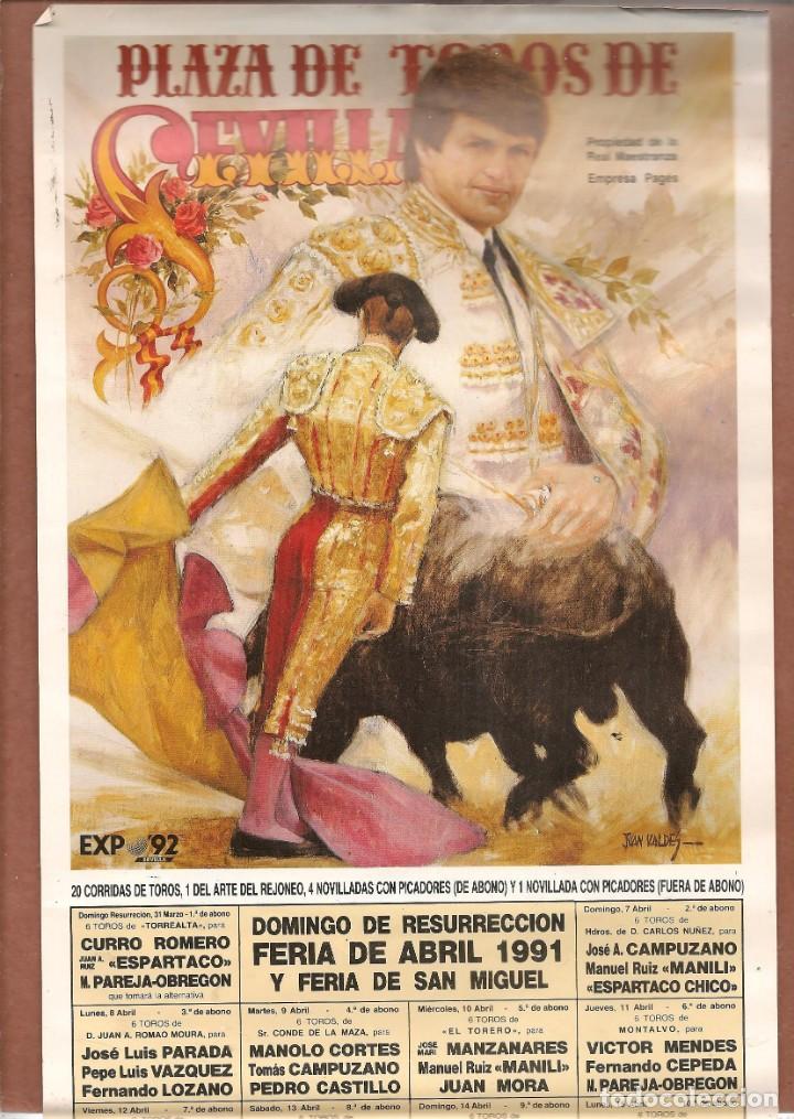 Tauromaquia: PLAZA DE TOROS DE SEVILLA. DOMINGO DE RESURRECCI&Oacute;N, FERIA DE ABRIL Y FERIA DE SAN MIGUEL,1991.(C/X)
