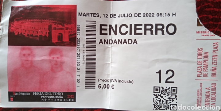 Tauromaquia: ENTRADA SAN FERM&Iacute;N. ENCIERRO DIA 12