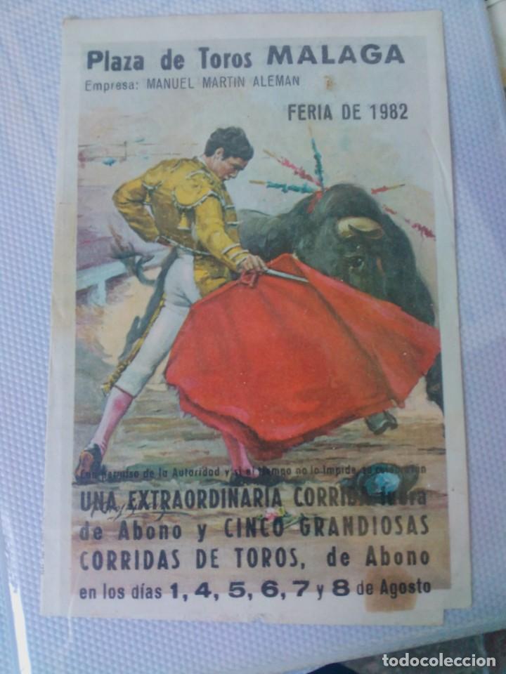 Tauromaquia: Programa de mano toros en M&aacute;laga 1982 - Foto 1