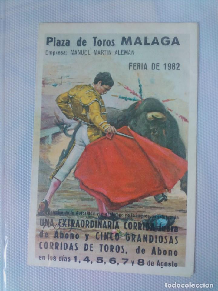 Tauromachie: Programa de mano toros en M&aacute;laga 1982