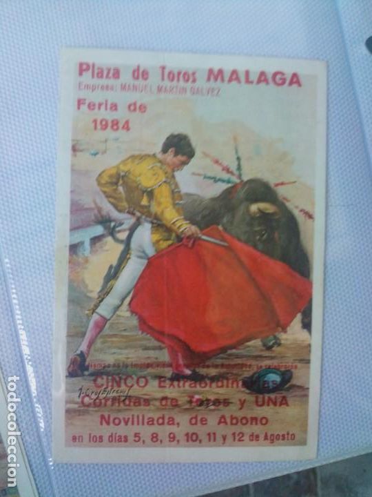 Tauromachie: Programa de mano toros en M&aacute;laga 1984