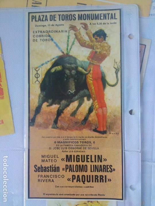Tauromachie: Postal grande toros monumental