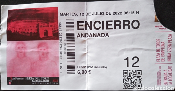 Tauromaquia: ENTRADA ENCIERRO SAN FERM&Iacute;N. 2022