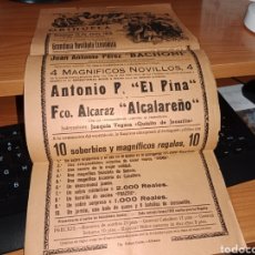 Tauromaquia: ANTIGUO PROGRAMA DE NOVILLADA EN ORIHUELA. 1955. EL PINA, ALCALARREÑO Y BACHÓN