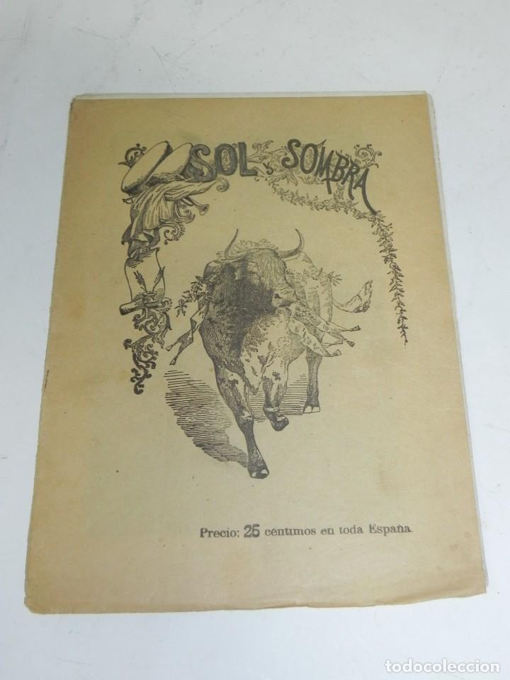 Tauromaquia: Sol y Sombra. Semanario Taurino Ilustrado. A&ntilde;o VII. Madrid, 22 de Octubre de 1903. N&uacute;m. 368. Tiene 1
