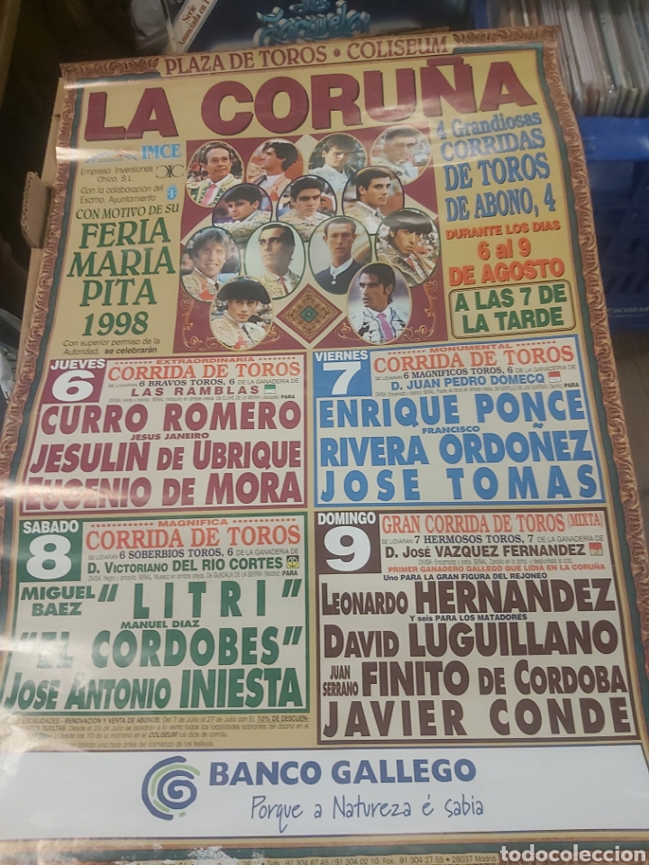 Tauromachie: Toros Coru&ntilde;a 1998 Colisevm toros feria Mar&iacute;a pita Colisevm Lugo librer&iacute;a