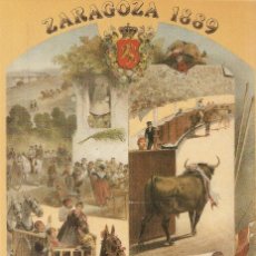 Tauromaquia: TOROS ZARAGOZA 1889 COMPOSICION CARTEL TAURINO BLAZQUEZ SIN CIRCULAR. Lote 362310575