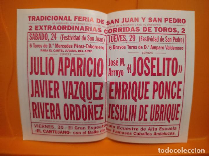 Tauromaquia: TOROS SEGOVIA 1995 * JUNIO JESULIN JOSELITO PONCE ORDO&Ntilde;EZ JAVIER VAZQUEZ PASE MANO 13 X 9 CM