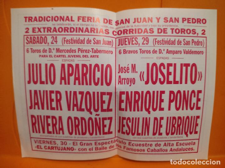 Tauromaquia: TOROS SEGOVIA 1995 ** JUNIO JESULIN JOSELITO PONCE ORDO&Ntilde;EZ JAVIER VAZQUEZ PASE MANO 13 X 9 CM