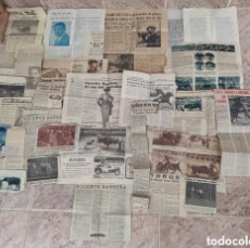 Tauromaquia: LOTE DE RECORTES DE PERIÓDICO Y POEMA DEL TORERO VICENTE BARRERA CAMBRA