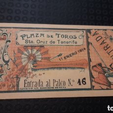 Tauromaquia: ENTRADA TOROS SANTA CRUZ DE TENERIFE 1914. Lote 382308629