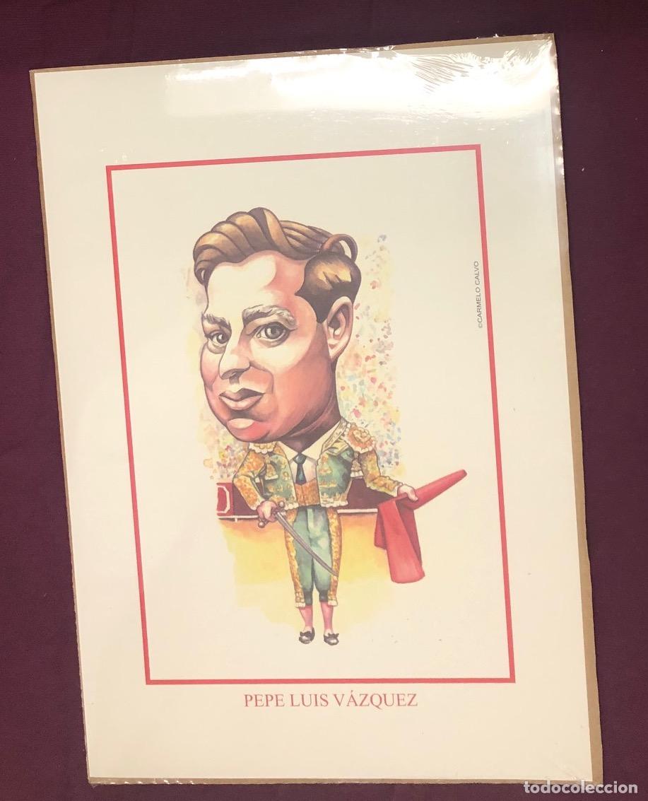 Stierkampf: LITOGRAFIA TAURINA CARICATURA PEPE LUIS VAZQUEZ. CARMELO CALVO.