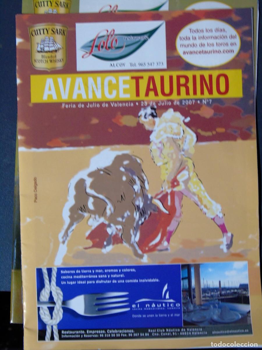 Tauromaquia: 5 UDS. REVISTA AVANCE TAURINO VALENCIA A&Ntilde;O 2007