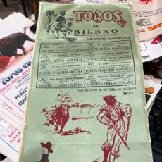 Tauromaquia: CARTEL DE TOROS EN SEDA - TOROS EN BILBAO AÑO 1971 - MEDIDA 50X25 CM