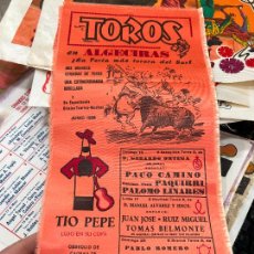 Tauromaquia: CARTEL DE TOROS EN SEDA - TOROS EN ALGECIRAS AÑO 1968 - MEDIDA 38X18 CM