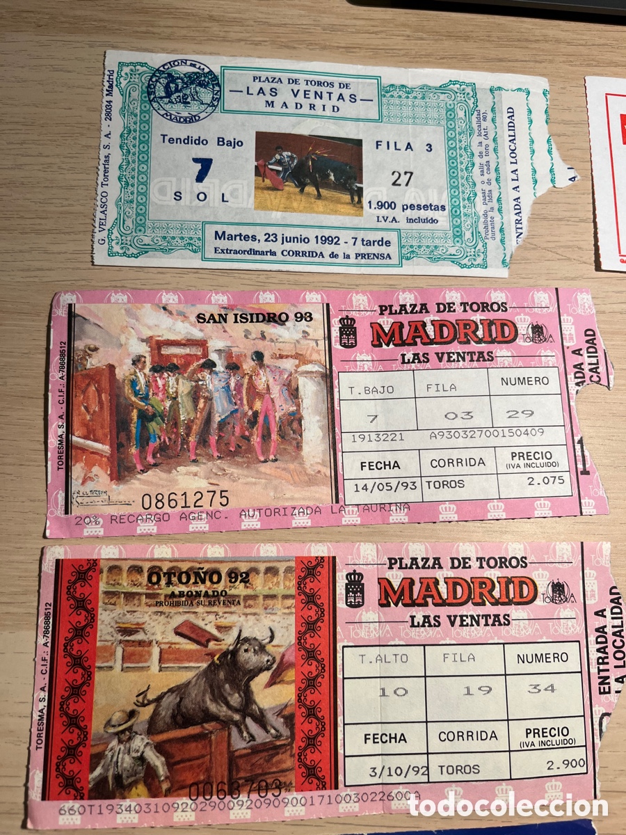 Tauromaquia: 18 ENTRADAS DE TOROS - Foto 2