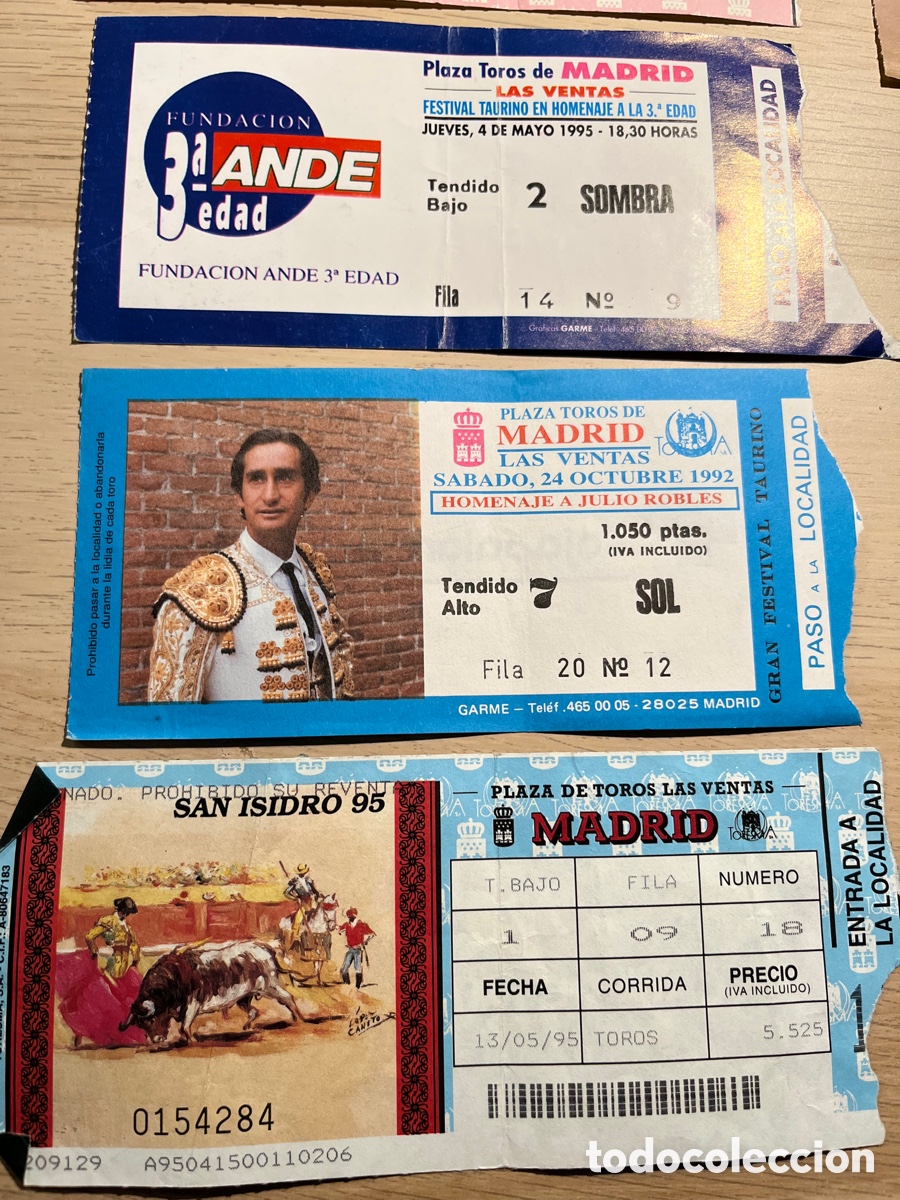Tauromaquia: 18 ENTRADAS DE TOROS - Foto 3