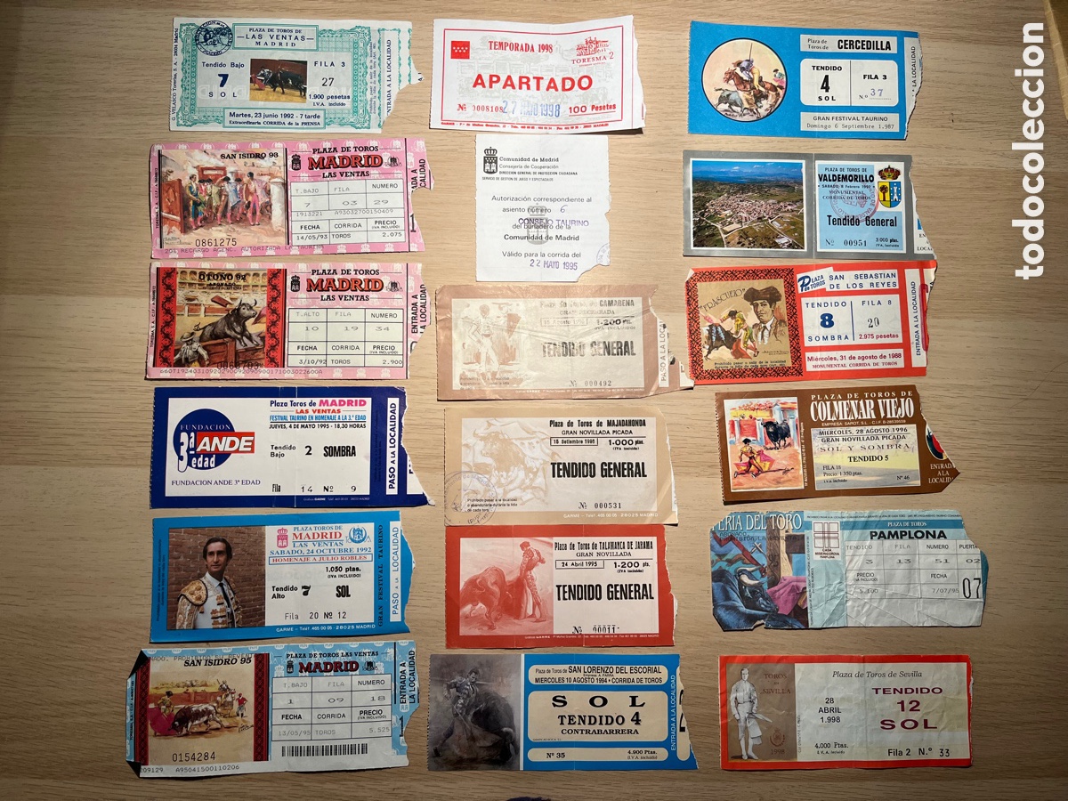 Tauromaquia: 18 ENTRADAS DE TOROS - Foto 1