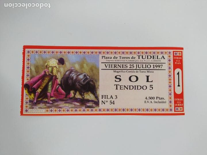 Tauromachie: ENTRADA PLAZA DE TOROS DE TUDELA. 25 DE JULIO DE 1997. TDKP20W