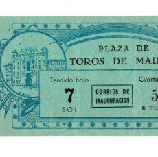 Tauromaquia: CORRIDA DE INAUGURACION PLAZA DE TOROS DE MADRID.. Lote 400692239