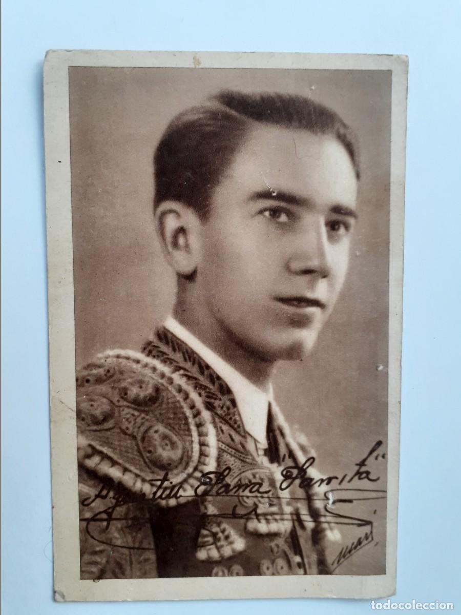 Bullfighting: POSTAL - AGUST&Iacute;N PARRA &rdquo;PARRITA&rdquo; CON BIOGRAF&Iacute;A ALBUM CURRO MELOJA 1945