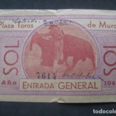 Tauromaquia: ENTRADA TOROS. PLAZA DE MURCIA 1945